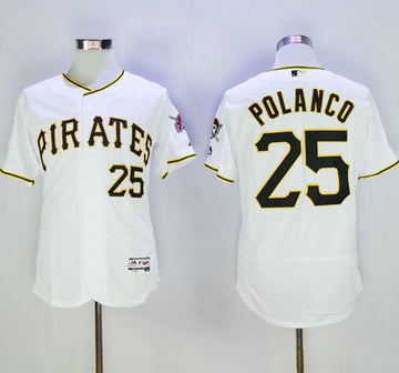 Gregory Polanco Pittsburgh Pirates white Authentic jersey