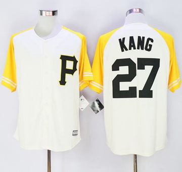 Jung-ho Kang Pittsburgh Pirates cream-gold jersey