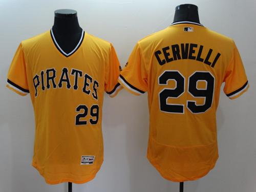 Francisco Cervelli Pittsburgh Pirates gold Authentic jersey