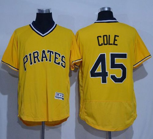 Gerrit Cole Pittsburgh Pirates gold Authentic jersey