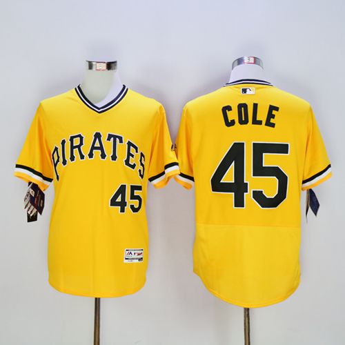 Gerrit Cole Pittsburgh Pirates gold Authentic jersey