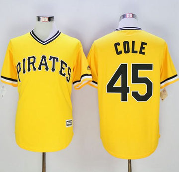 Gerrit Cole Pittsburgh Pirates gold jersey