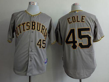 Gerrit Cole Pittsburgh Pirates grey jersey