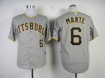 Starling Marte Pittsburgh Pirates grey jersey