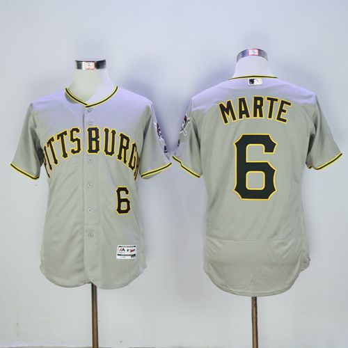 Starling Marte Pittsburgh Pirates grey Authentic jersey