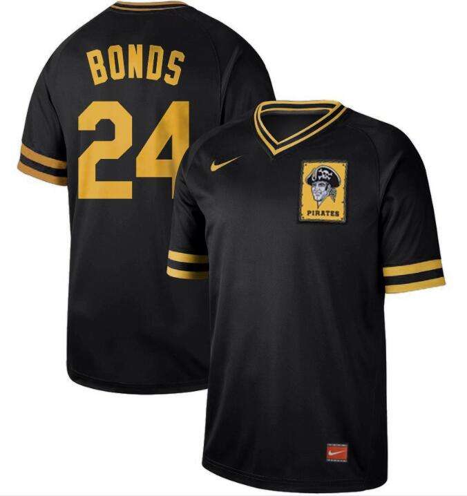 Barry Bonds Pittsburgh Pirates black Cooperstown jersey