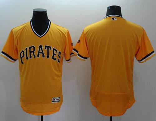 Custom Pittsburgh Pirates gold Authentic jersey