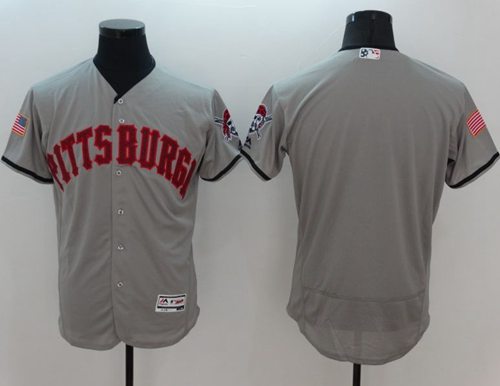 Custom Pittsburgh Pirates grey Fashion jersey