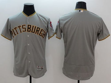 Custom Pittsburgh Pirates grey Authentic jersey