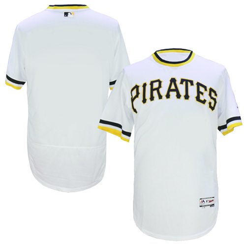 Custom Pittsburgh Pirates white Authentic jersey