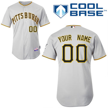 Custom Pittsburgh Pirates grey Authentic jersey