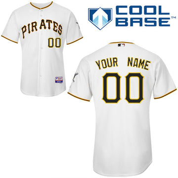 Custom Pittsburgh Pirates white Authentic jersey