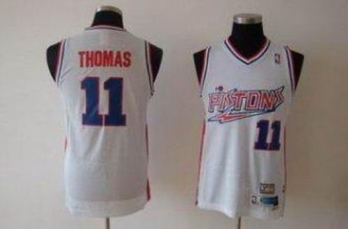 Isiah Thomas Detroit Pistons white Throwback jersey
