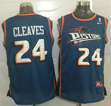 Mateen Cleaves Detroit Pistons blue Throwback jersey