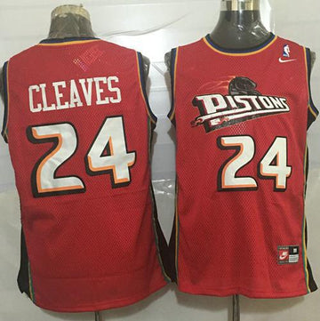 Mateen Cleaves Detroit Pistons red Throwback jersey