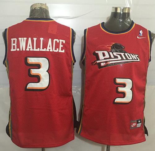 Ben Wallace Detroit Pistons red Throwback jersey