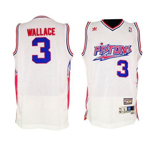 Ben Wallace Detroit Pistons white Throwback jersey
