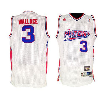 Ben Wallace Detroit Pistons white Throwback jersey