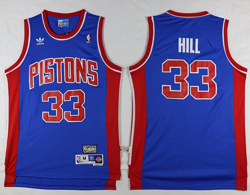 Grant Hill Detroit Pistons blue Throwback jersey
