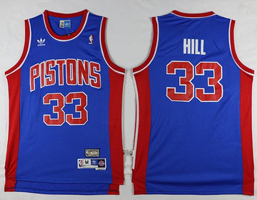 Grant Hill Detroit Pistons blue Throwback jersey