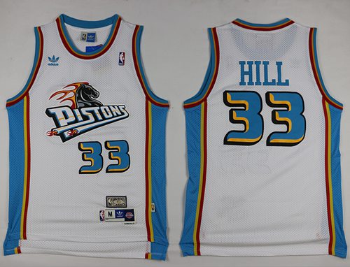 Grant Hill Detroit Pistons white Throwback jersey