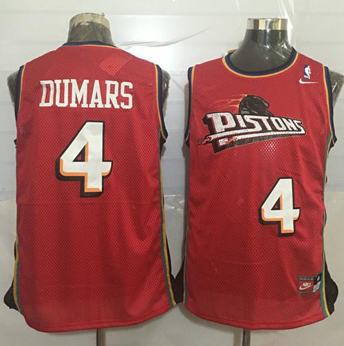 Joe Dumars Detroit Pistons red Throwback jersey