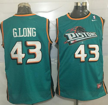 Grant Long Detroit Pistons green Throwback jersey