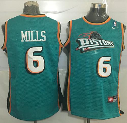 Terry Mills Detroit Pistons green Throwback jersey