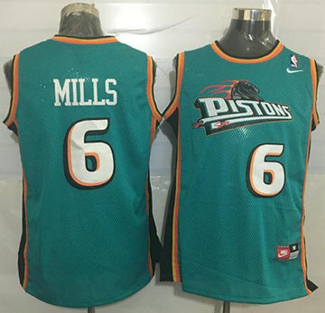 Terry Mills Detroit Pistons green Throwback jersey