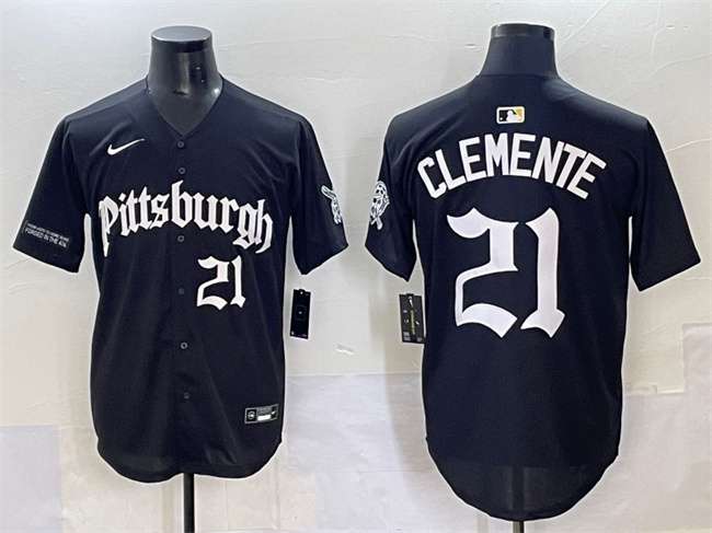 Roberto Clemente Pittsburgh Pirates black City Edition jersey