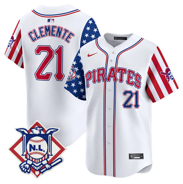 Roberto Clemente Pittsburgh Pirates white jersey