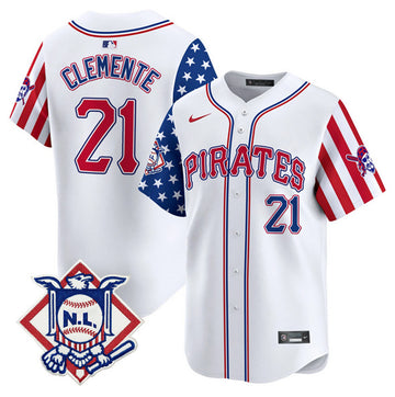 Roberto Clemente Pittsburgh Pirates white jersey
