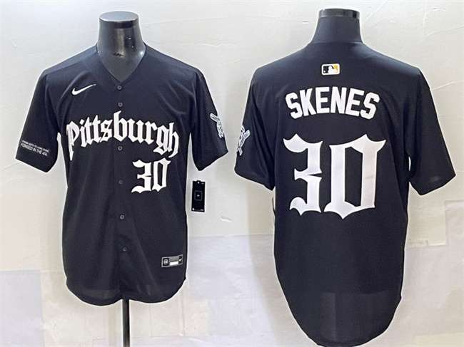 Paul Skenes Pittsburgh Pirates black City Edition jersey