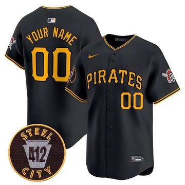 Custom Pittsburgh Pirates black jersey