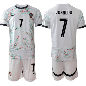 Ronaldo Portugal National Team white Away jersey
