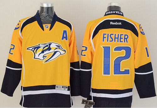 Mike Fisher Nashville Predators yellow Home jersey