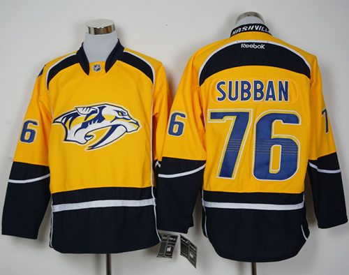 PK Subban Nashville Predators yellow Home jersey
