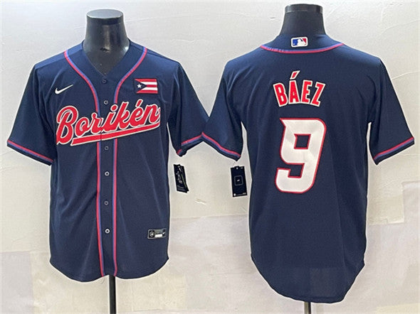 Javier Baez Puerto Rico Baseball navy Classic jersey