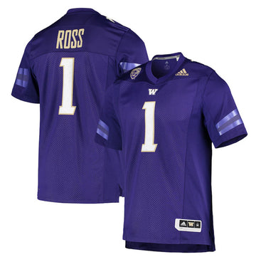 Custom Washington Huskies purple jersey