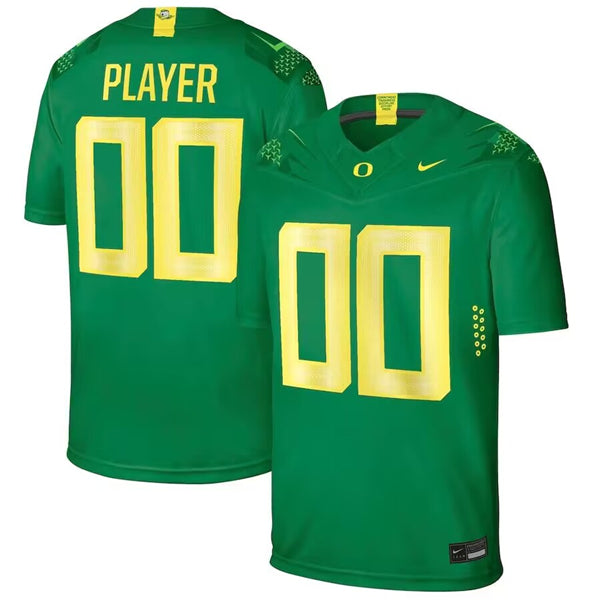 Custom Oregon Ducks green jersey