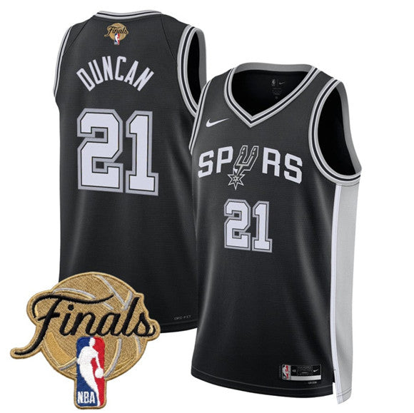 Tim Duncan San Antonio Spurs black jersey