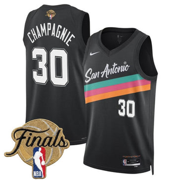 Julian Champagnie San Antonio Spurs black City Edition jersey