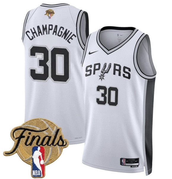 Julian Champagnie San Antonio Spurs white jersey