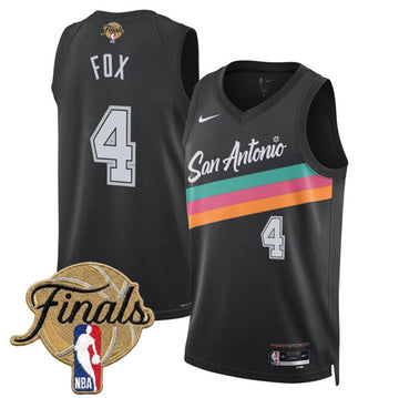 De'Aaron Fox San Antonio Spurs black City Edition jersey