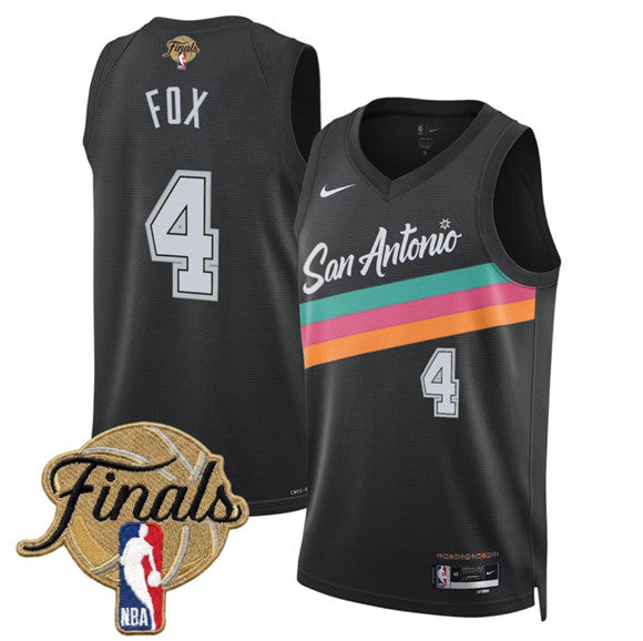 De'Aaron Fox San Antonio Spurs black City Edition jersey