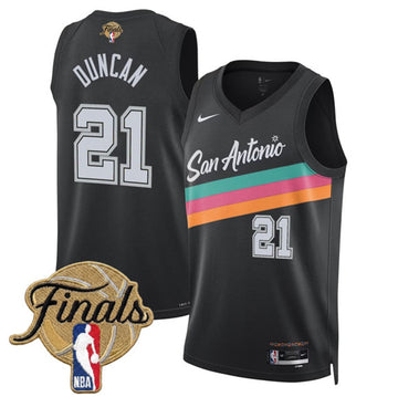 Tim Duncan San Antonio Spurs black City Edition jersey