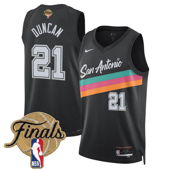 Tim Duncan San Antonio Spurs black City Edition jersey