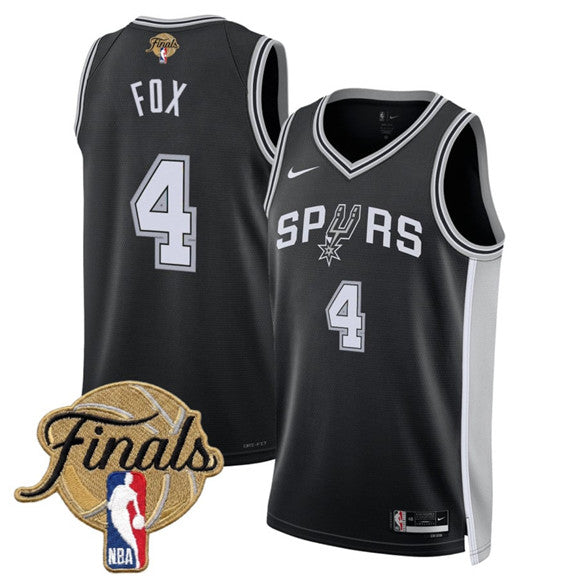 De'Aaron Fox San Antonio Spurs black jersey