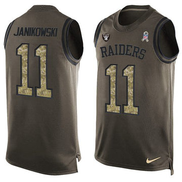 Sebastian Janikowski Las Vegas Raiders green Salute To Service jersey