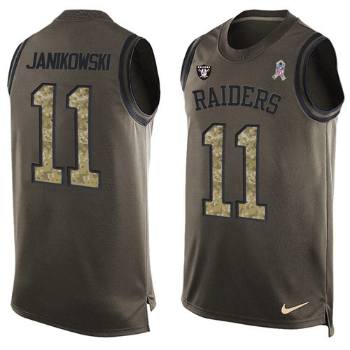 Sebastian Janikowski Las Vegas Raiders green Salute To Service jersey